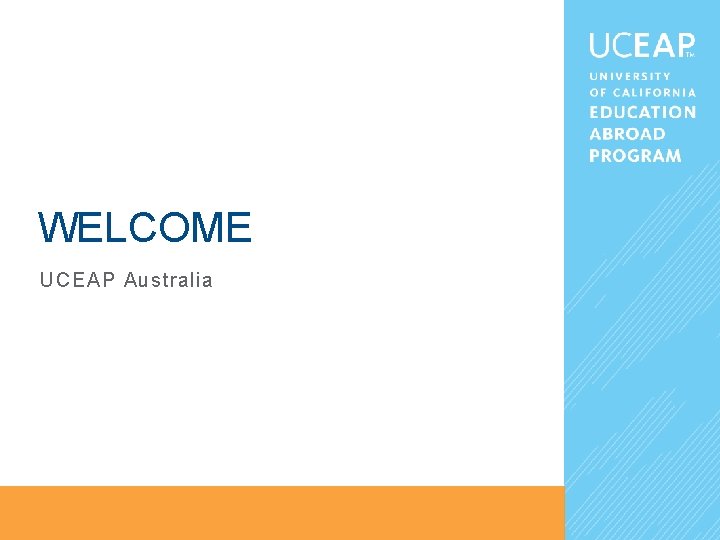 WELCOME UCEAP Australia 