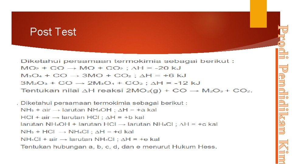 Prodi Pendidikan Kim Post Test 