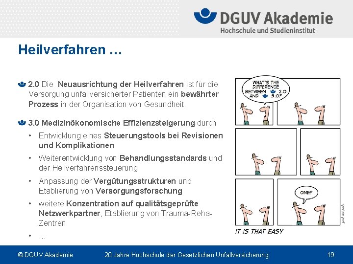 Heilverfahren … 2. 0 Die Neuausrichtung der Heilverfahren ist für die Versorgung unfallversicherter Patienten