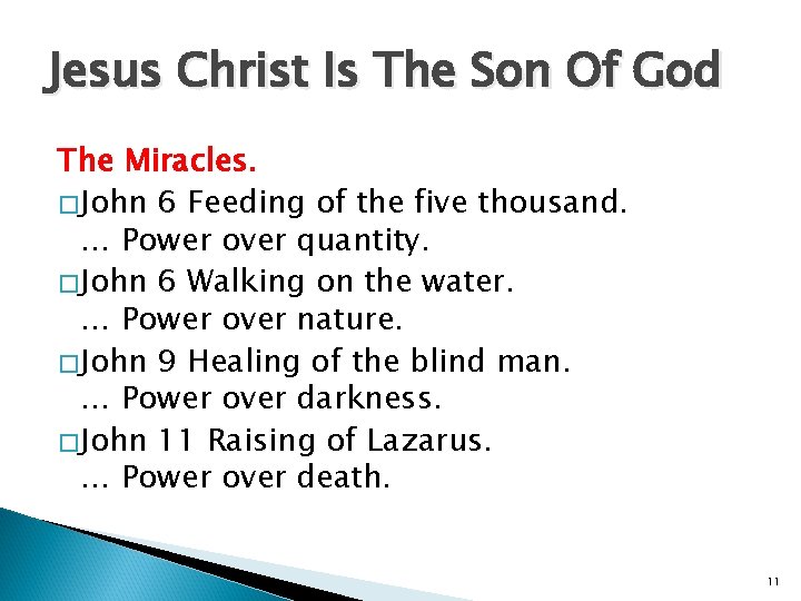 Jesus Christ Is The Son Of God The Miracles. � John 6 Feeding of