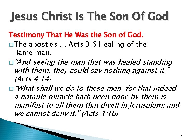 Jesus Christ Is The Son Of God Testimony That He Was the Son of