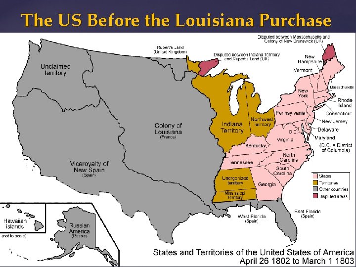 The US Before the Louisiana Purchase 
