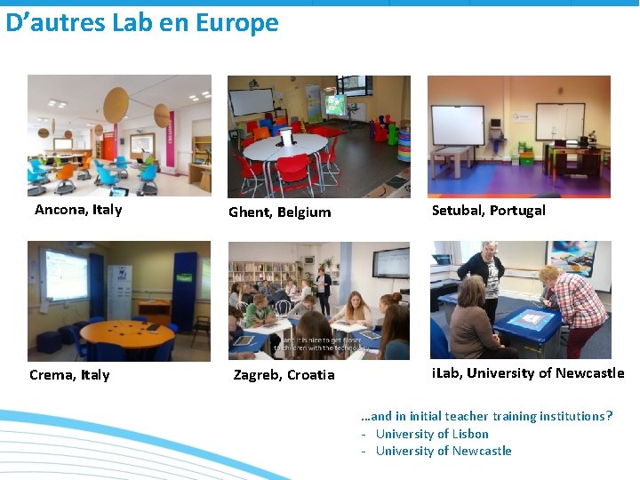 D’autres Lab en Europe Ancona, Italy Crema, Italy Ghent, Belgium Zagreb, Croatia Setubal, Portugal
