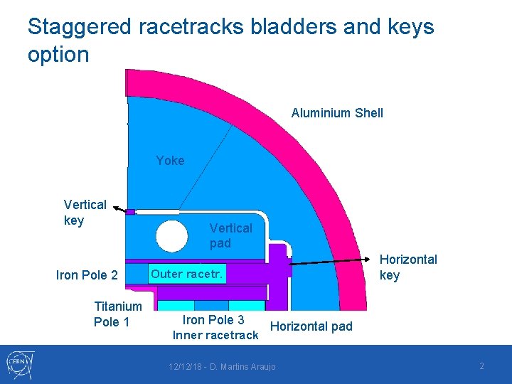 HEPDipo Magnetic and mechanical analysis Staggered racetracks bladders