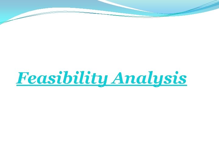 Feasibility Analysis 