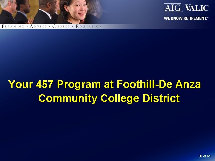 Your 457 Program at Foothill-De Anza Community College District 38 of 61 