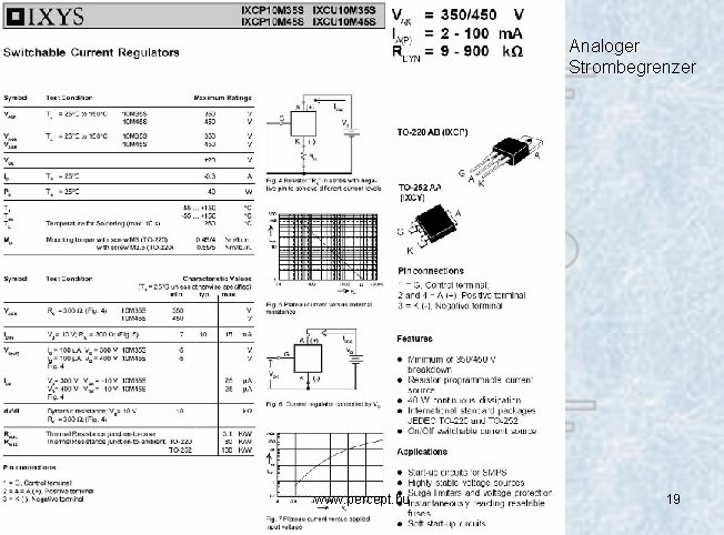 Analoger Strombegrenzer www. percept. hu 19 