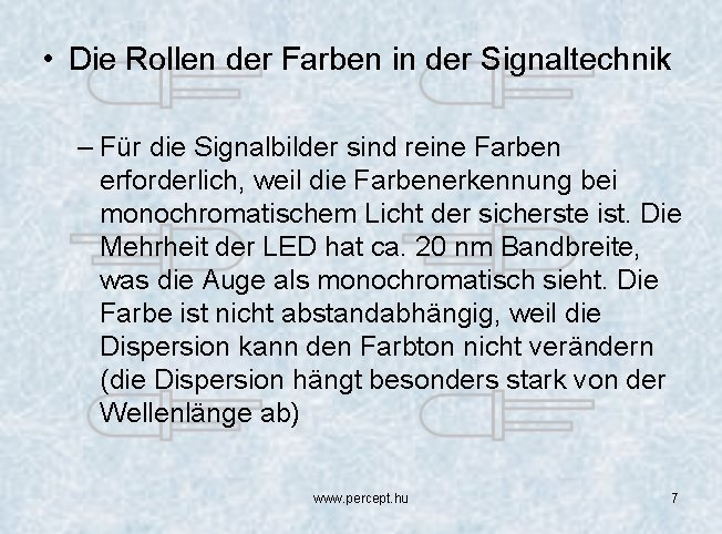  • Die Rollen der Farben in der Signaltechnik – Für die Signalbilder sind