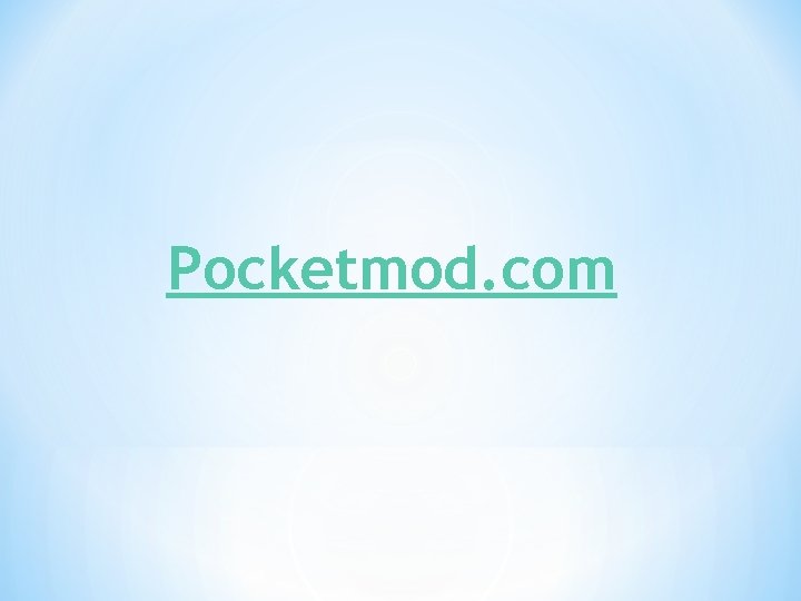 Pocketmod. com 