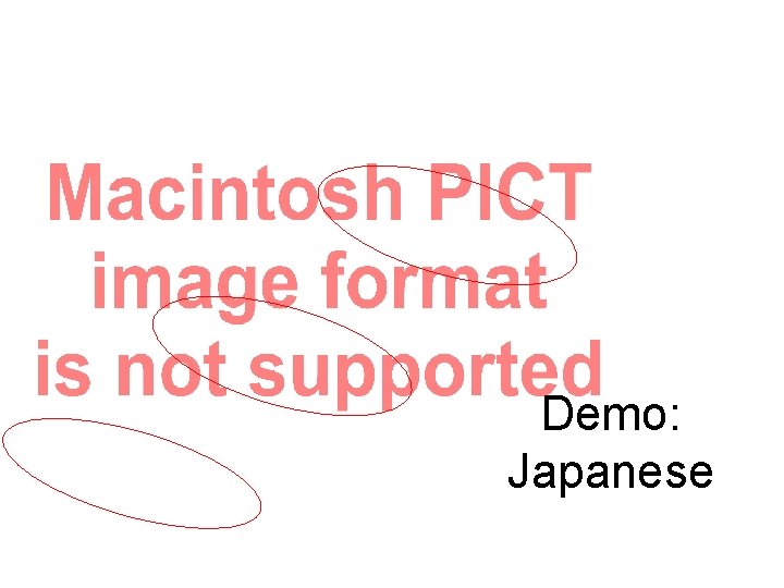 Demo: Japanese 