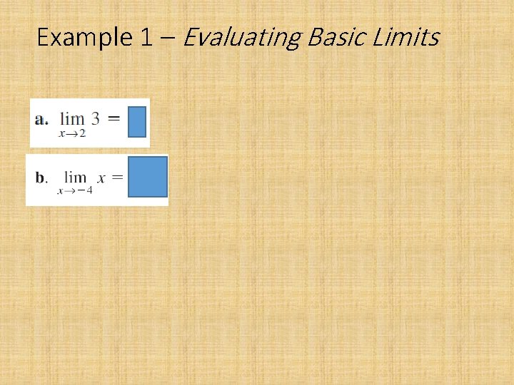 Example 1 – Evaluating Basic Limits 