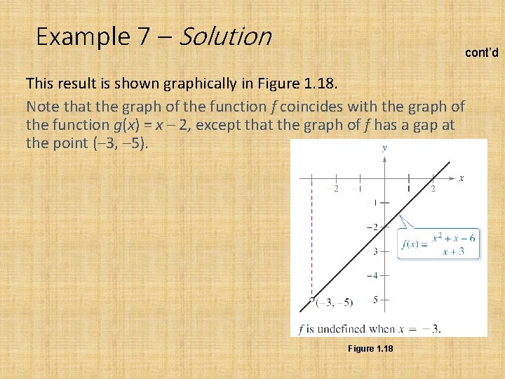 Example 7 – Solution cont’d This result is shown graphically in Figure 1. 18.