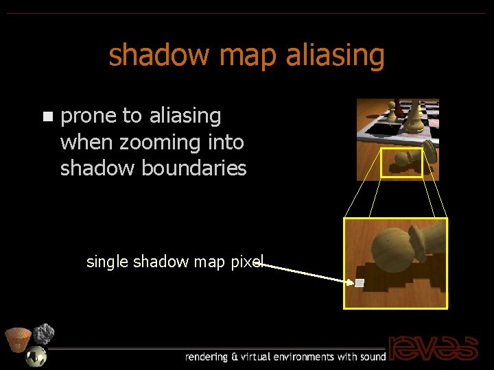 shadow map aliasing n prone to aliasing when zooming into shadow boundaries single shadow