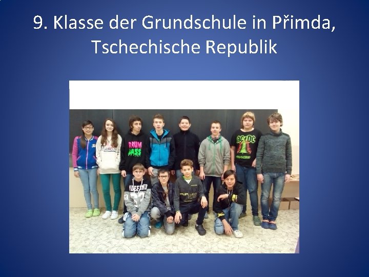 9. Klasse der Grundschule in Přimda, Tschechische Republik 