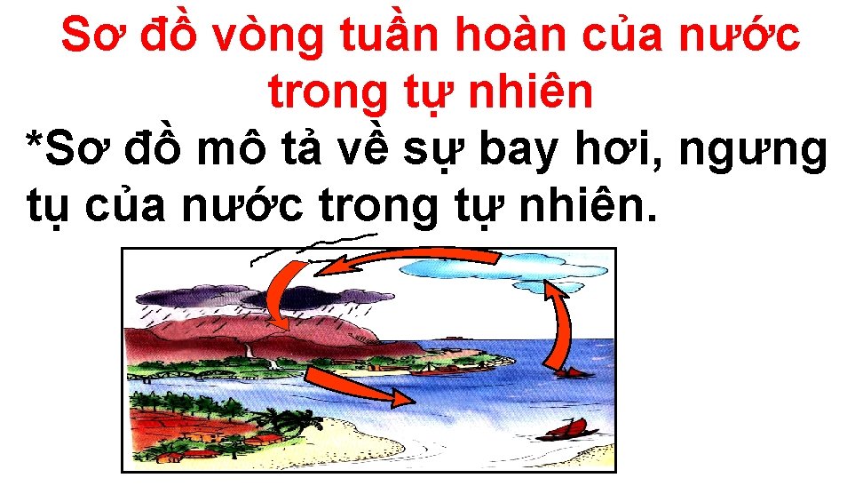 Sơ đồ vòng tuần hoàn của nước trong tự nhiên *Sơ đồ mô tả