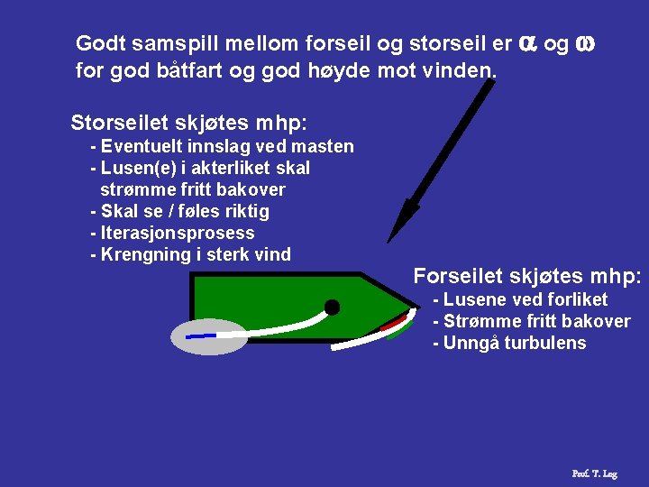 Godt samspill mellom forseil og storseil er for god båtfart og god høyde mot