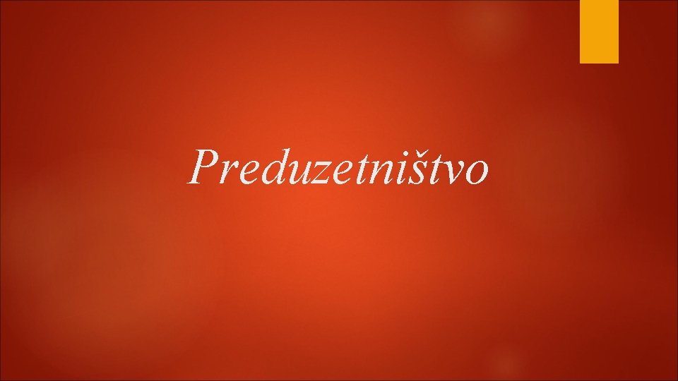 Preduzetništvo 