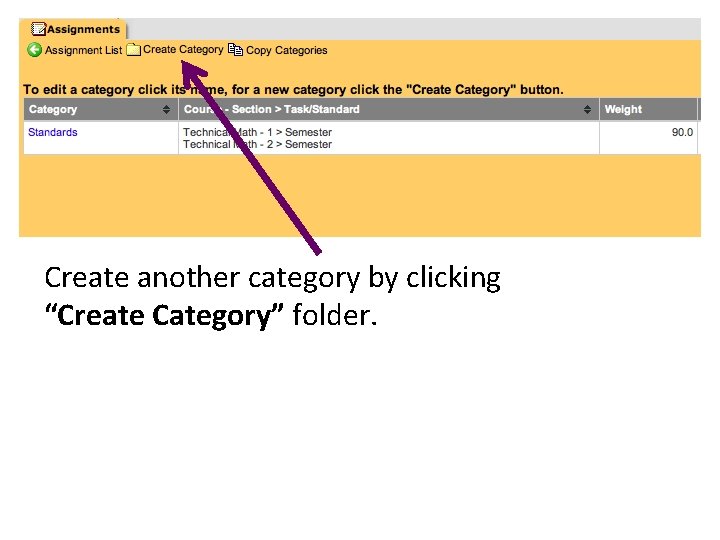 Create another category by clicking “Create Category” folder. 