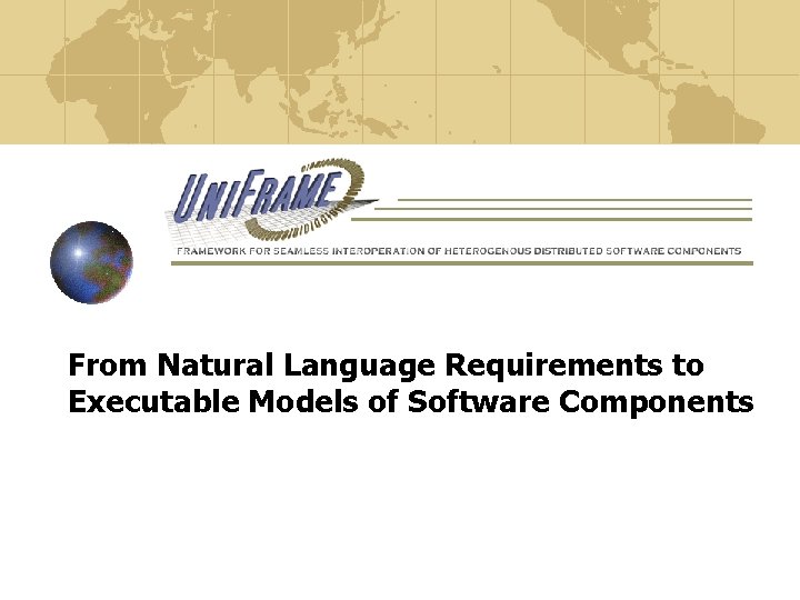 From Natural Language Requirements to Executable Models of Software Components 