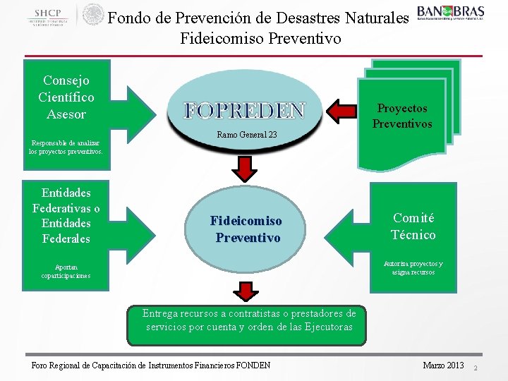 Fondo de Prevención de Desastres Naturales Fideicomiso Preventivo Consejo Científico Asesor Responsable de analizar