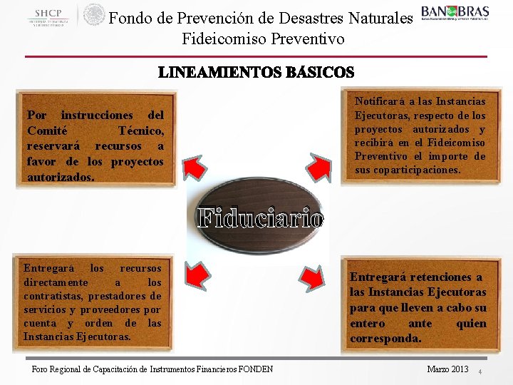 Fondo de Prevención de Desastres Naturales Fideicomiso Preventivo Notificará a las Instancias Ejecutoras, respecto