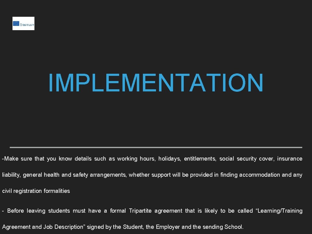 WHAT IS AN ERASMUS WORK PLACEMENT WORK PLACEMENT