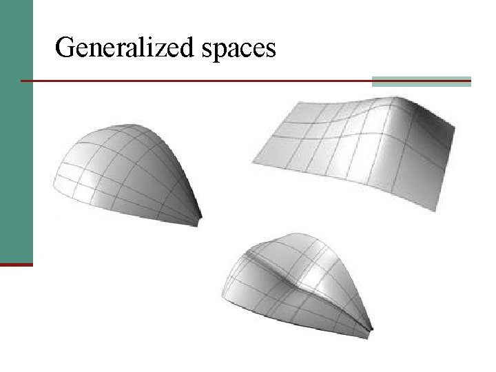 Generalized spaces 