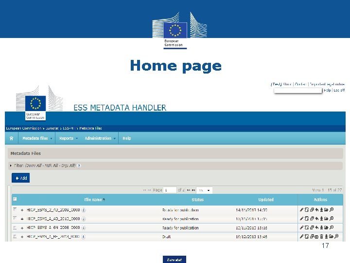 Home page 17 Eurostat 