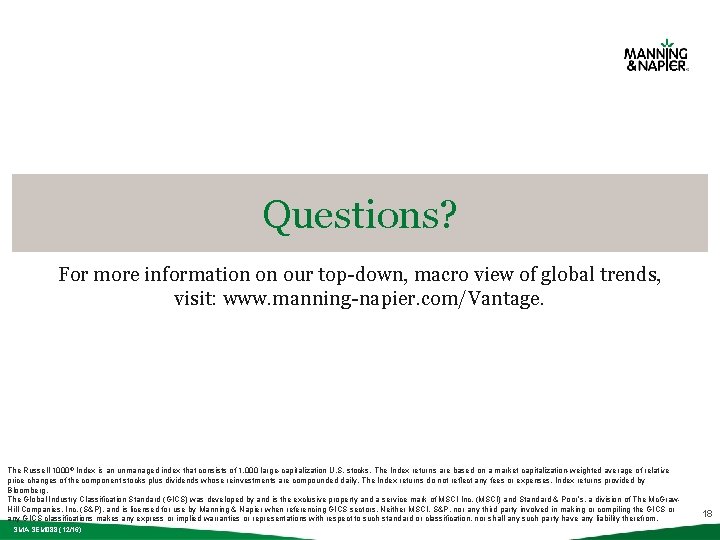 Questions? For more information on our top-down, macro view of global trends, visit: www.