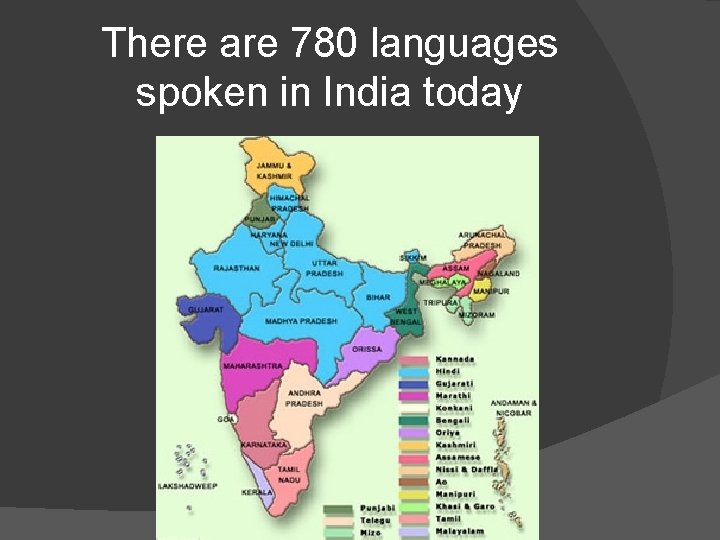 There are 780 languages spoken in India today 