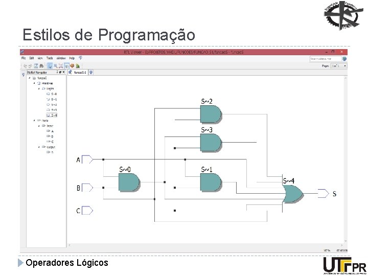 Estilos de Programação Operadores Lógicos 