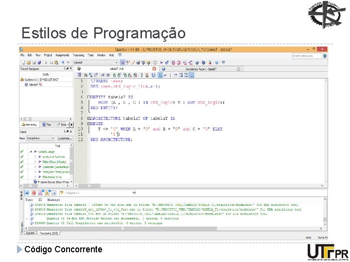 Estilos de Programação Código Concorrente 