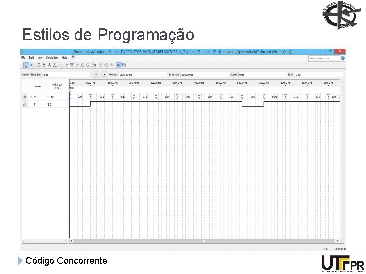 Estilos de Programação Código Concorrente 