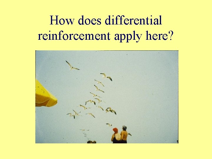 How does differential reinforcement apply here? 