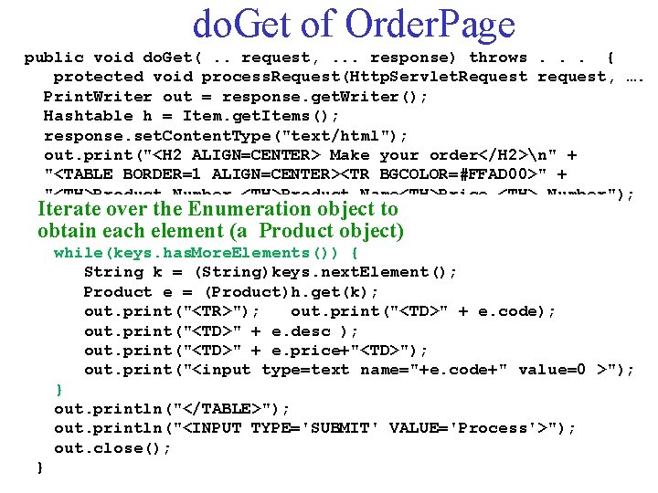 do. Get of Order. Page public void do. Get(. . request, . . .