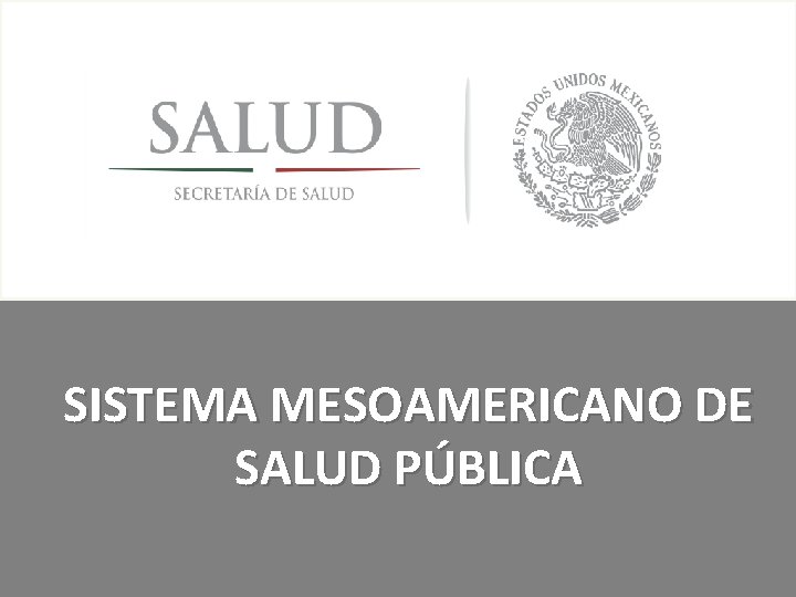 SISTEMA MESOAMERICANO DE SALUD PÚBLICA 