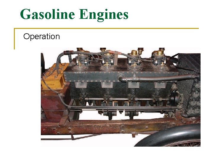 Gasoline Engines Operation 