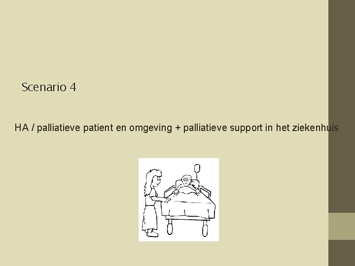 Scenario 4 HA / palliatieve patient en omgeving + palliatieve support in het ziekenhuis