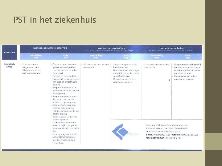 PST in het ziekenhuis 