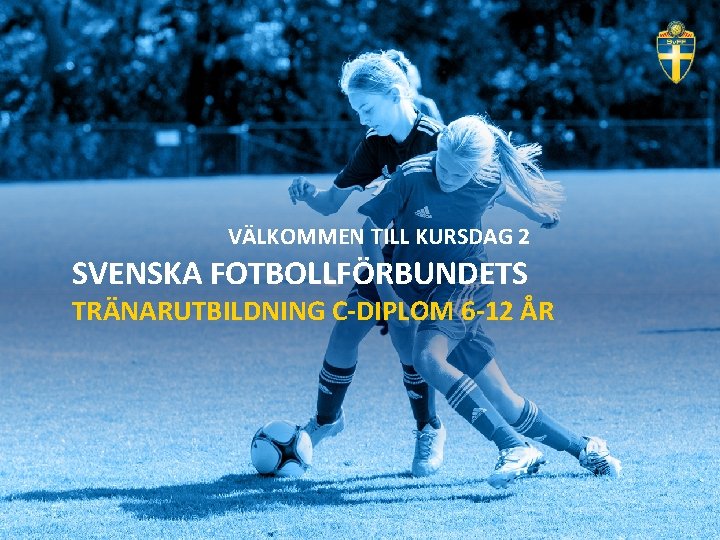 VÄLKOMMEN TILL KURSDAG 2 SVENSKA FOTBOLLFÖRBUNDETS TRÄNARUTBILDNING C-DIPLOM 6 -12 ÅR 