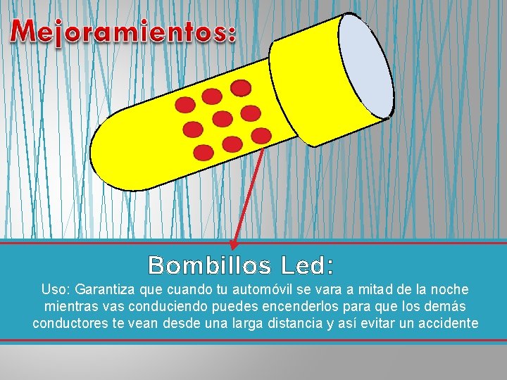 Bombillos Led: Uso: Garantiza que cuando tu automóvil se vara a mitad de la