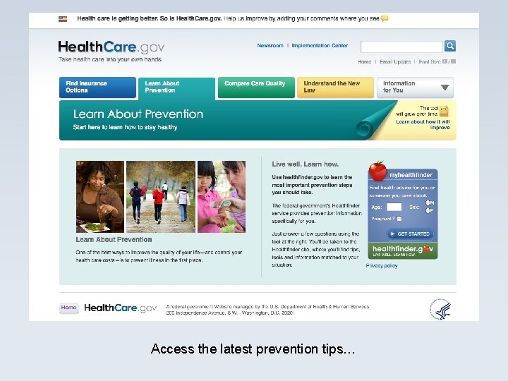 Access the latest prevention tips… 