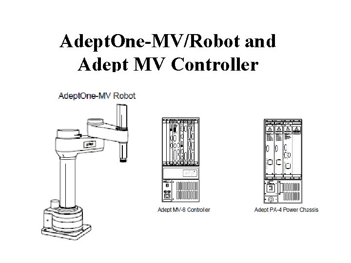 Adept. One-MV/Robot and Adept MV Controller 