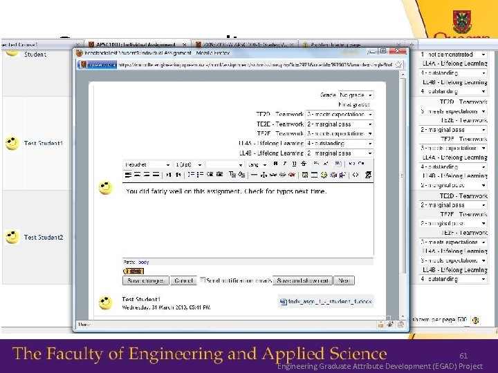 Outcome grading - popup 61 Engineering Graduate Attribute Development (EGAD) Project 