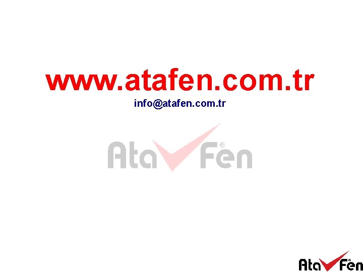 www. atafen. com. tr info@atafen. com. tr 