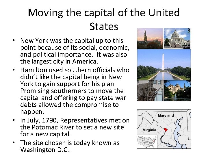 Moving the capital of the United States • New York was the capital up