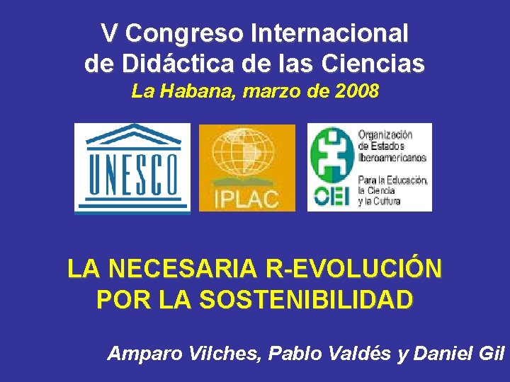 V Congreso Internacional de Didctica de las Ciencias
