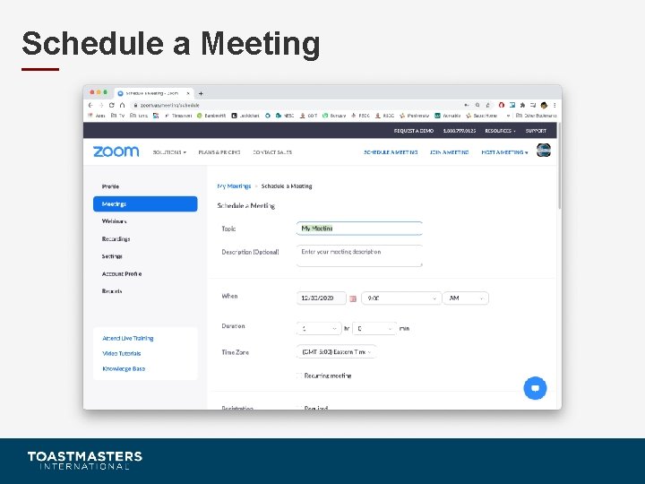Schedule a Meeting 