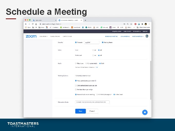 Schedule a Meeting 