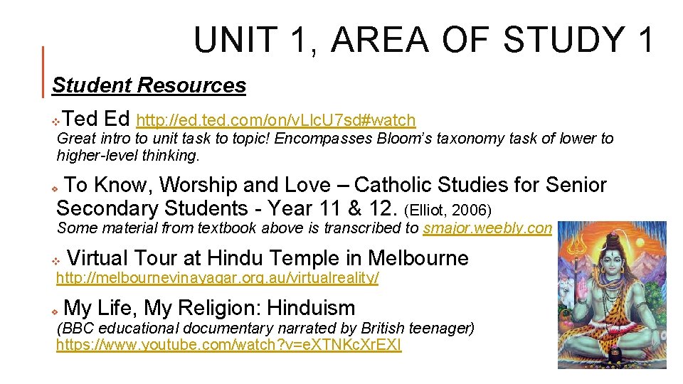 UNIT 1, AREA OF STUDY 1 Student Resources v Ted Ed http: //ed. ted.